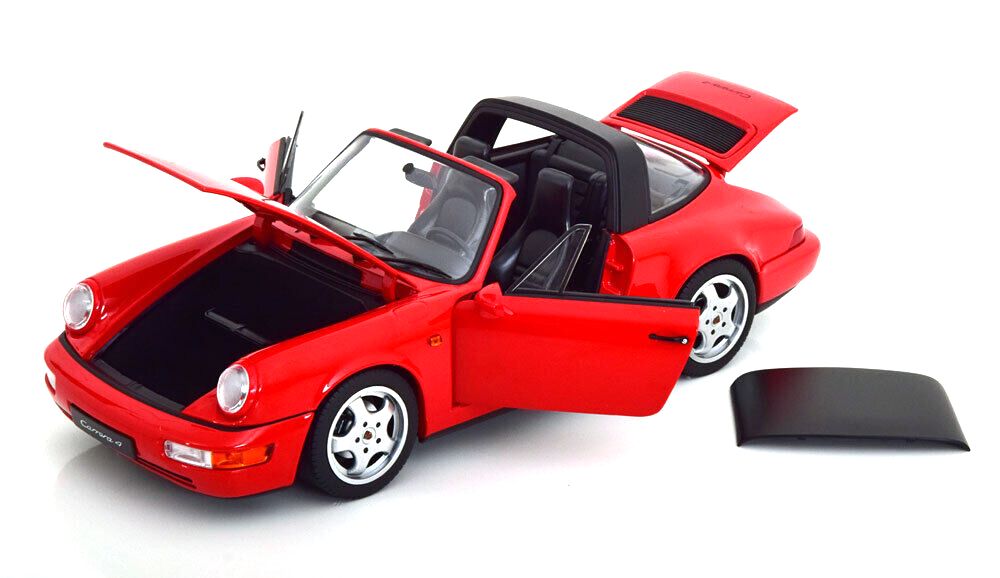 Porsche 911 (964) Carrera 4 Targa 1990 red 1:18 Norev
