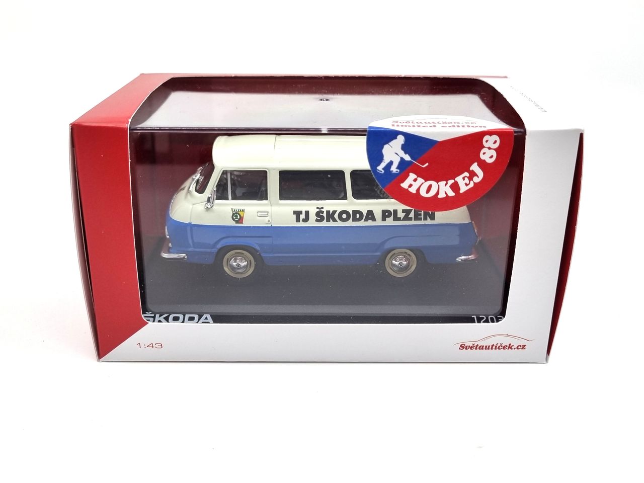 Škoda 1203 TJ Škoda Plzeň limitovaná edice "Hokej 88" 1:43 Svět autíček