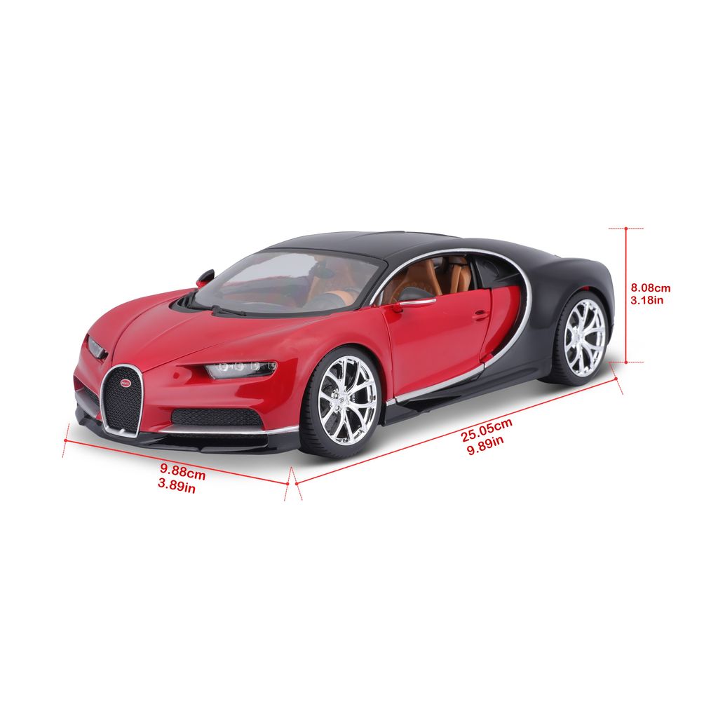 Bugatti Chiron red/black 1:18 Bburago