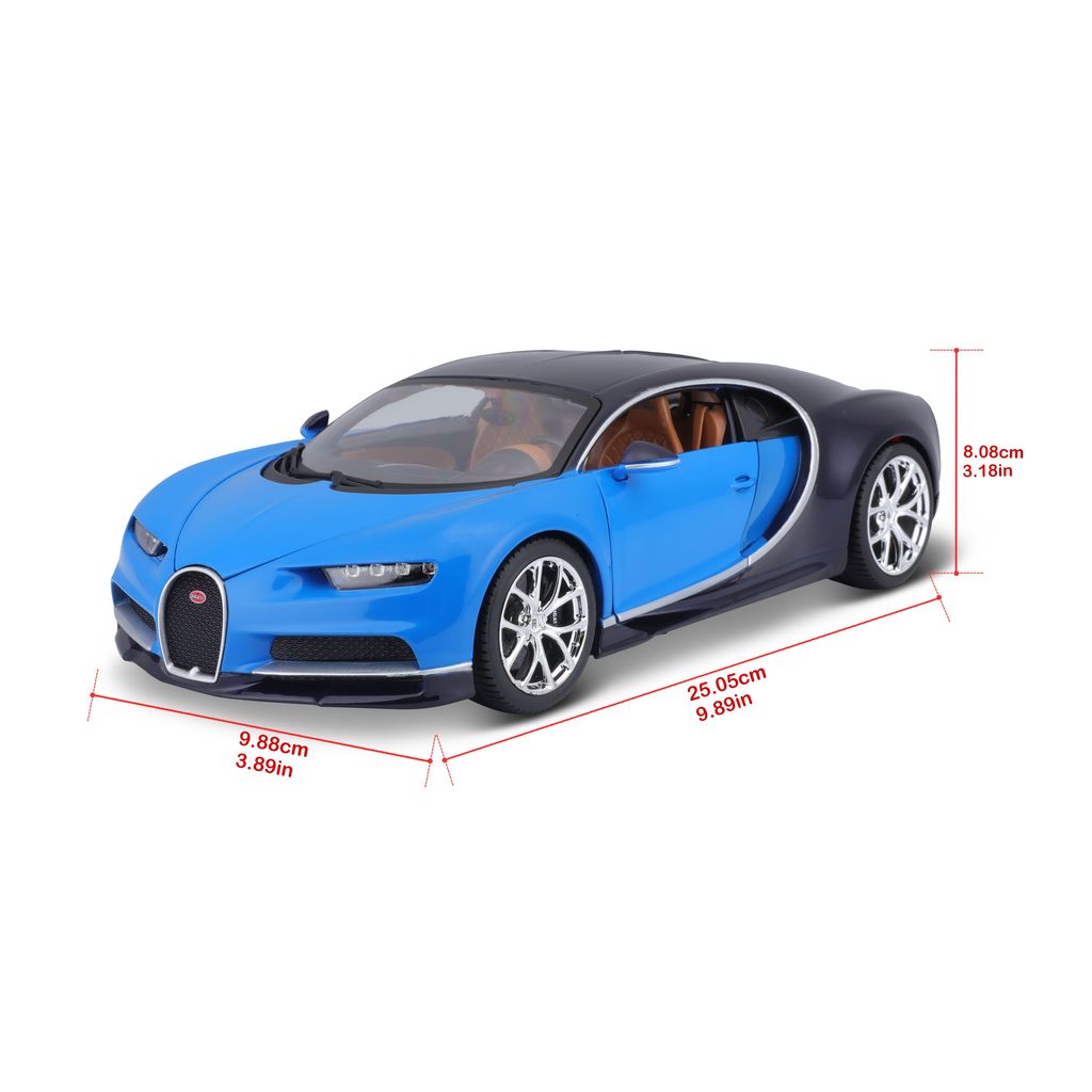 Bugatti Chiron blue/blue 1:18 Bburago