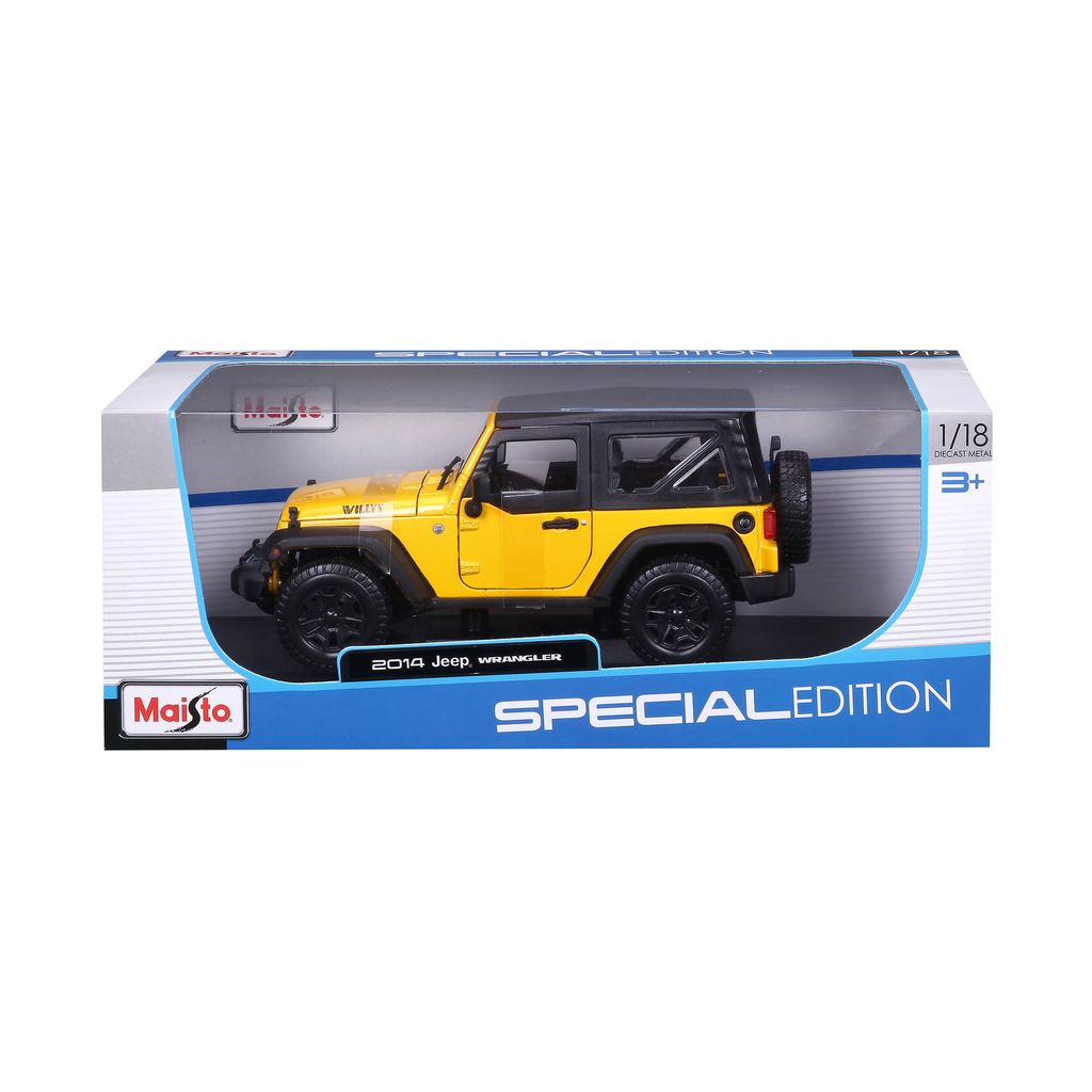 Jeep Wrangler 2014 yellow 1:18 Maisto