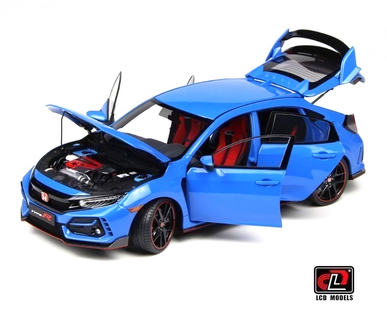 Honda Civic Type-R FK8 2020 blue 1:18 LCD Model