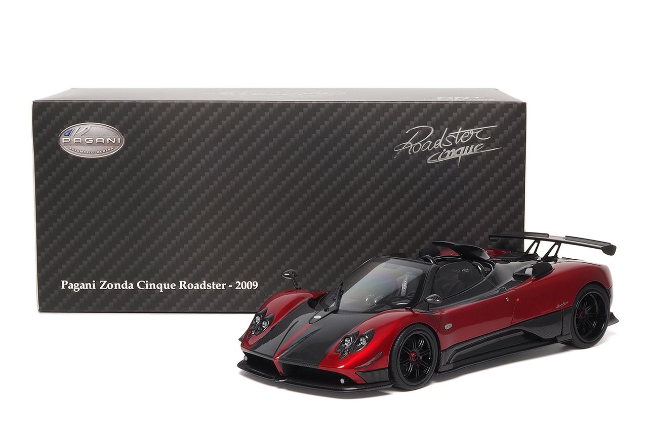 Pagani Zonda Cinque Roadster 2009 rosso Dubai 1:18 Almost Real