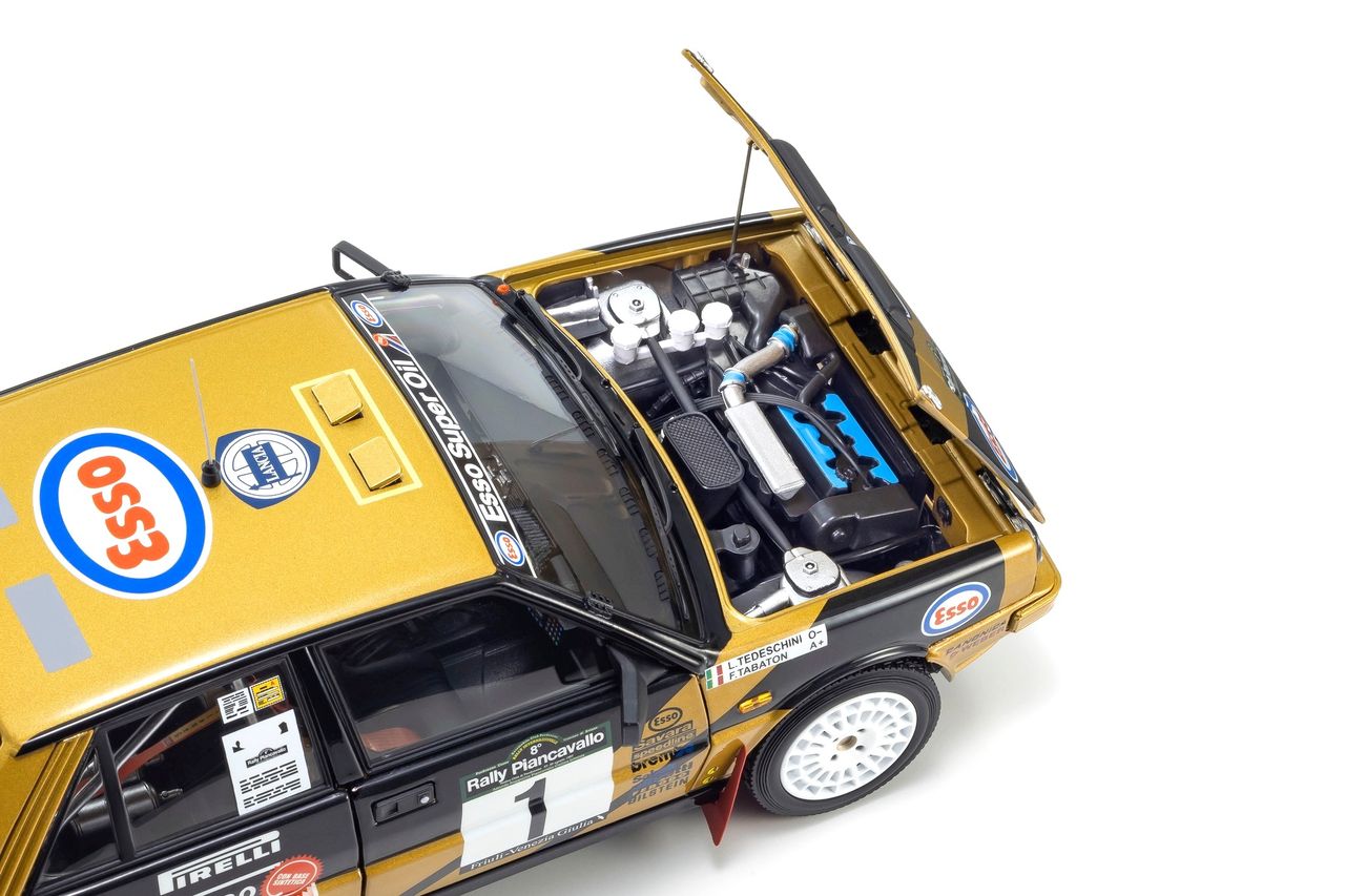 Lancia Delta HF Integrale 4WD Team ESSO #1 F.Tabaton/L.Tedeschini Winner Rally Piancavallo 1987 1:18 Kyosho