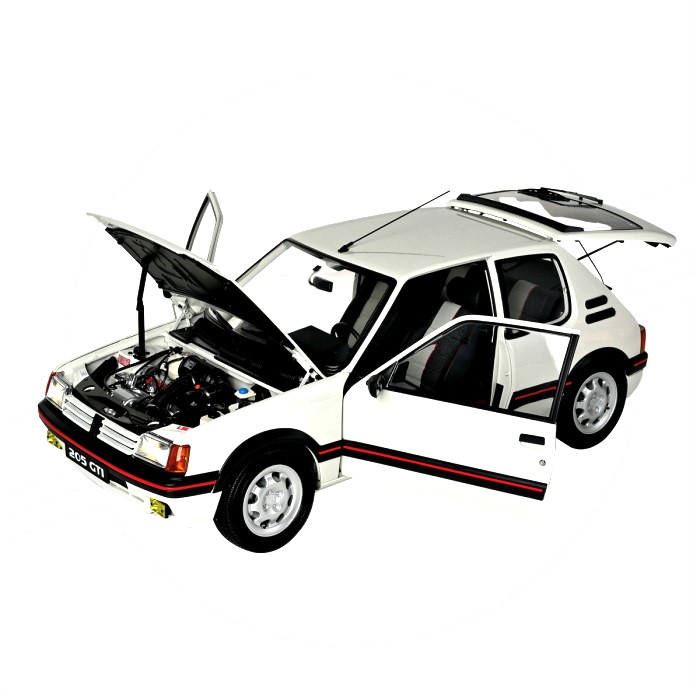 Peugeot 205 GTI white 1:8 Ixo Models 