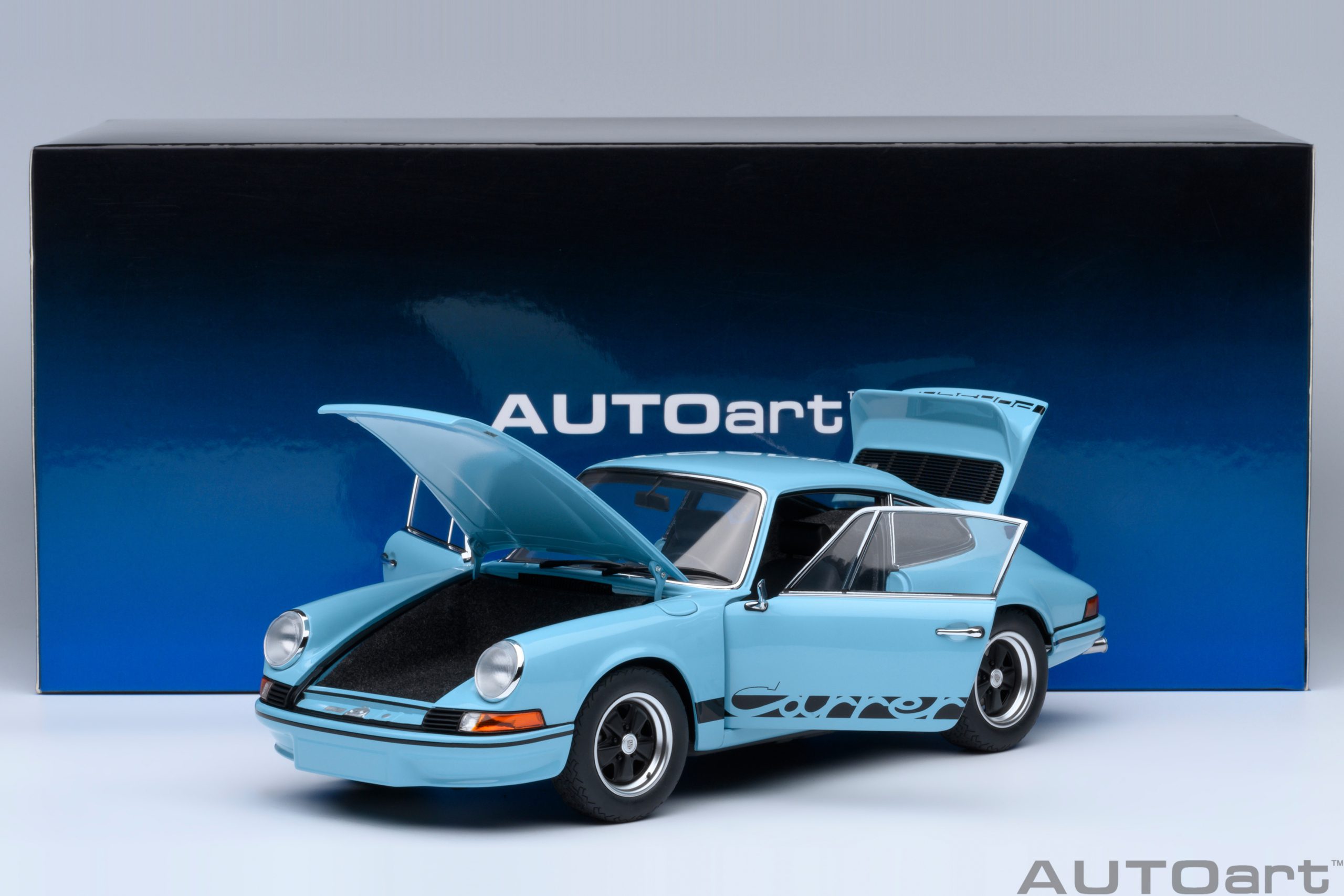 Porsche 911 Carrera 2.7 RS Gulf blue/black stripes 1:18 AUTOart
