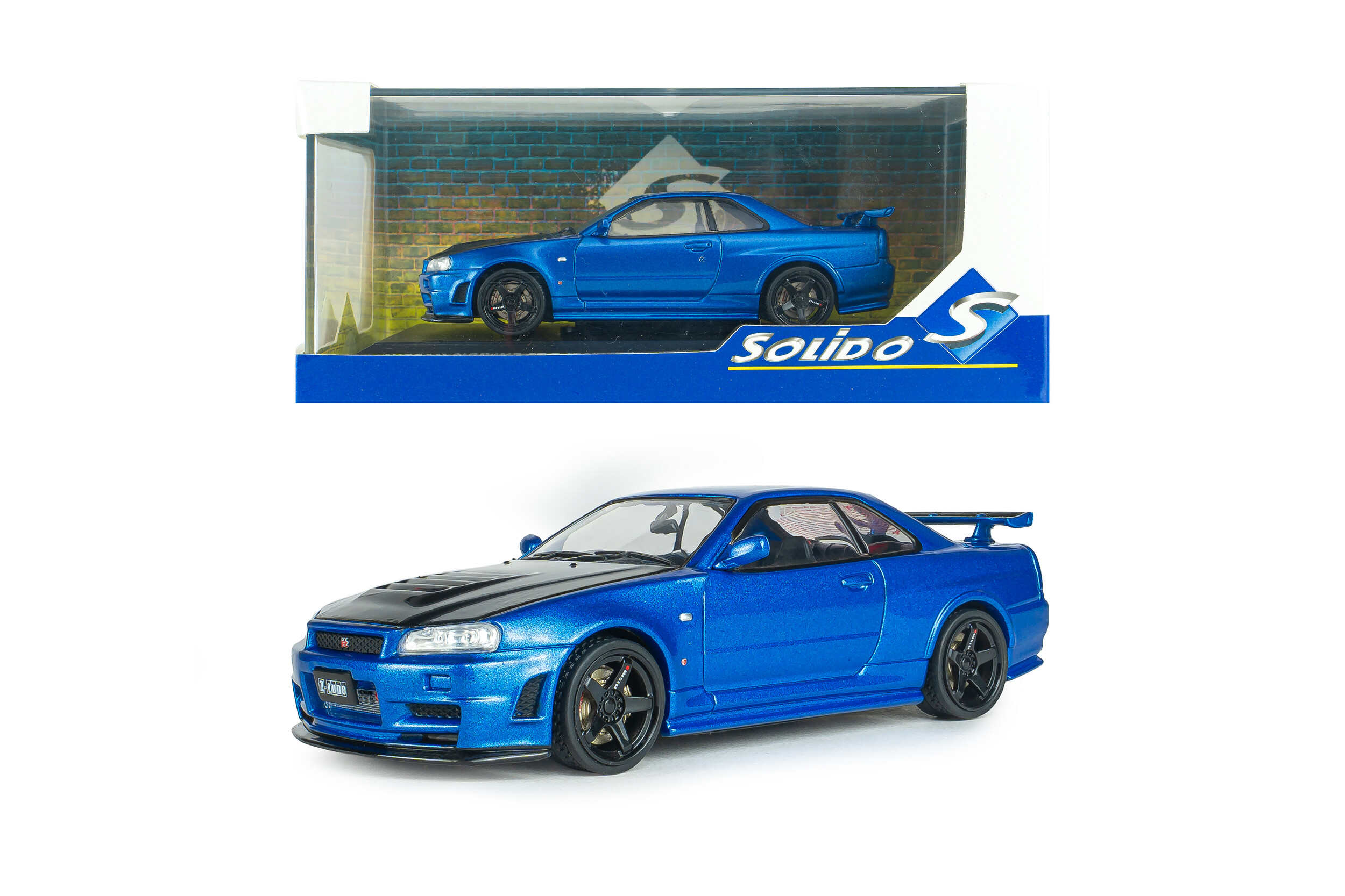 Nissan Skyline GT-R R34 Z-Tune 1998 blue 1:43 Solido