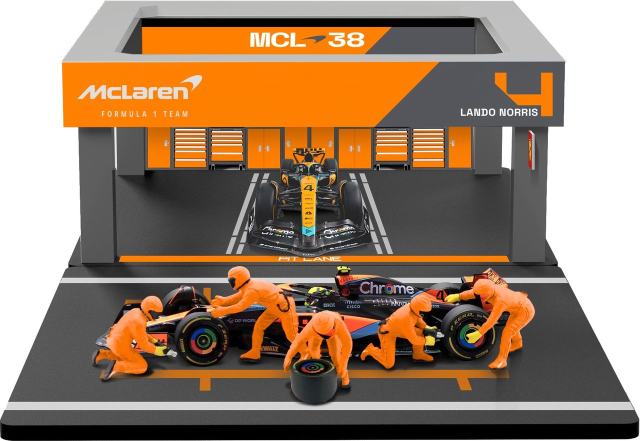 PitBox Set - Ferrari/Red Bull/Mercedes/McLaren 2024 1:43 Bburago