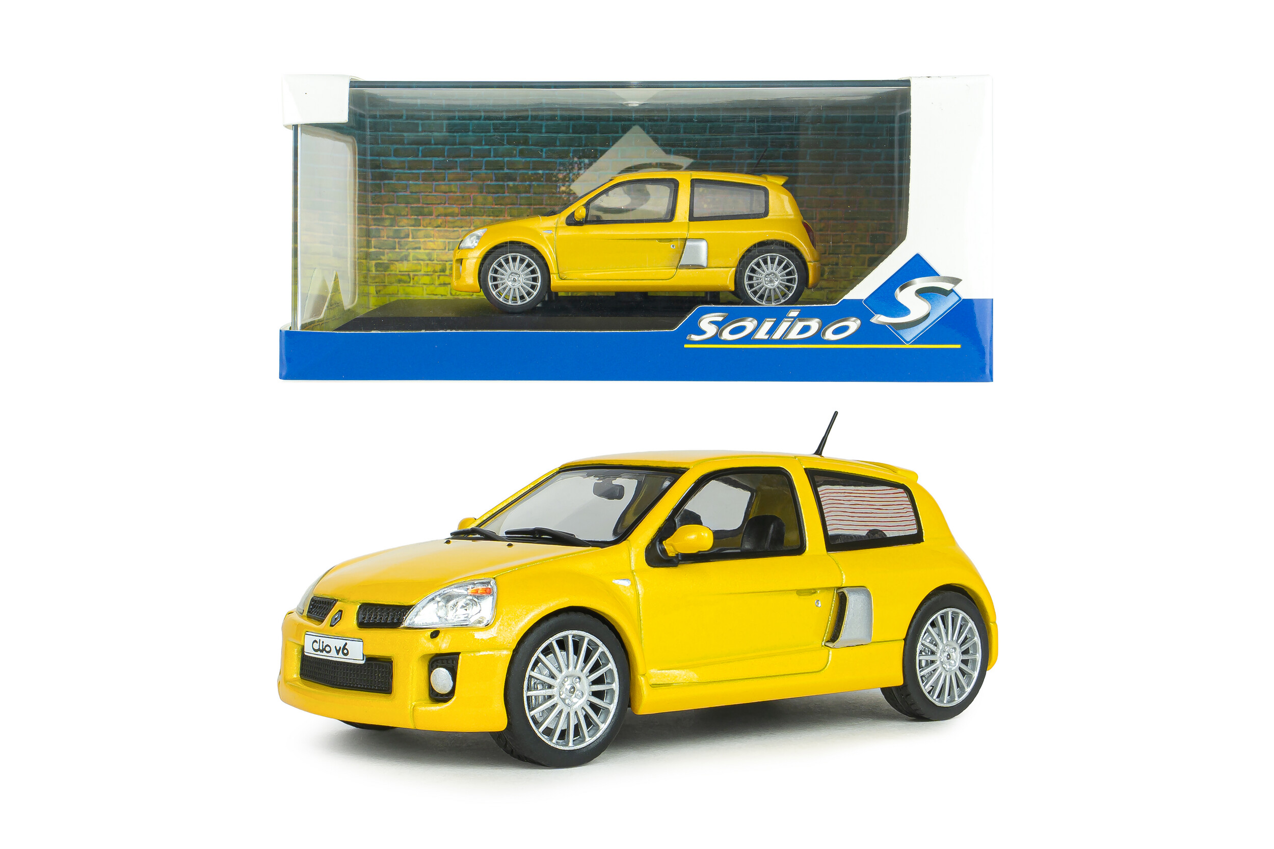 Renault Clio V6 PH.2 2003 jaune sirius 1:43 Solido