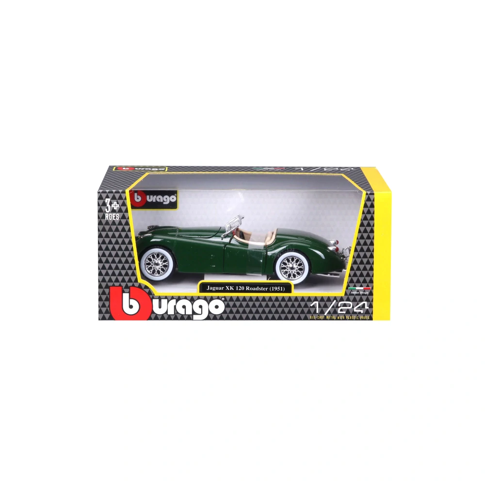 Jaguar XK 120 Cabriolet 1948 green 1:24 Bburago