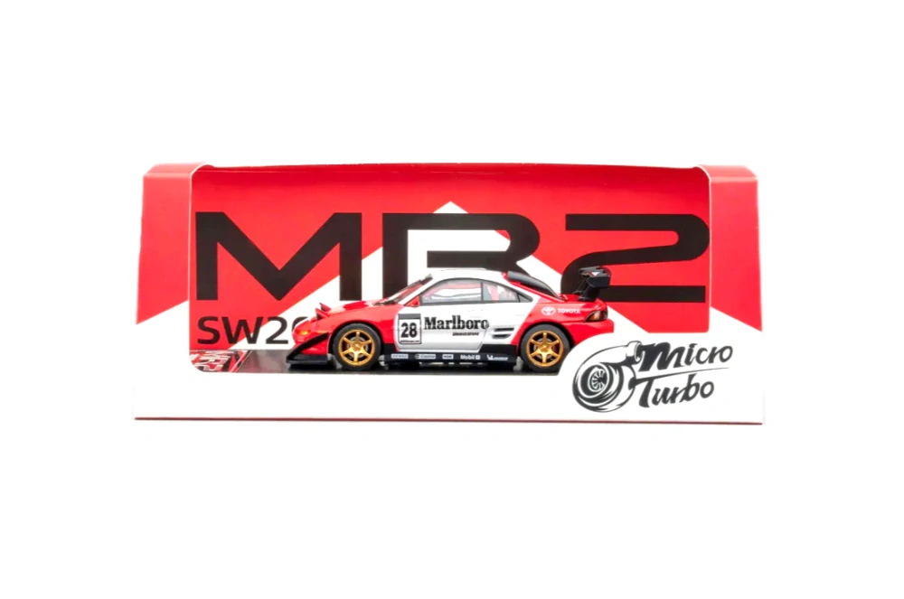 Toyota MR2 SW20 #28 *Marlboro Livery* white/red 1:64 Microturbo