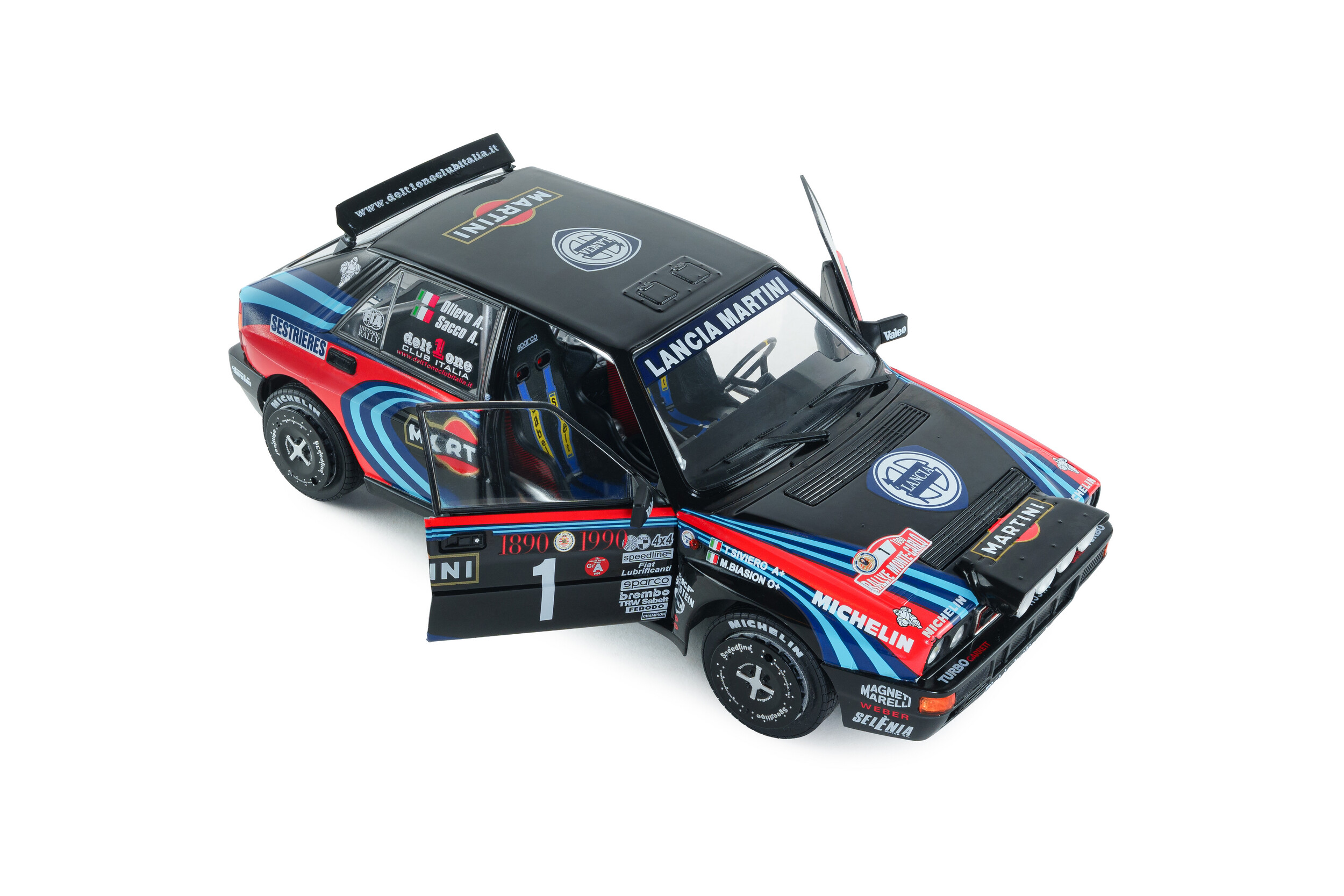 Lancia Delta HF Integrale Tribute To Biasion A.Sacco Rallye Monte Carlo 1990 1:18 Solido