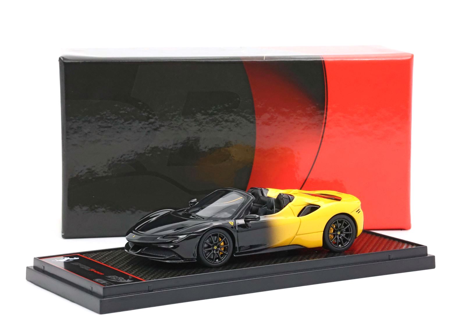 Ferrari SF90 Spider Yellow Black bicolor 1:43 B.B.R.