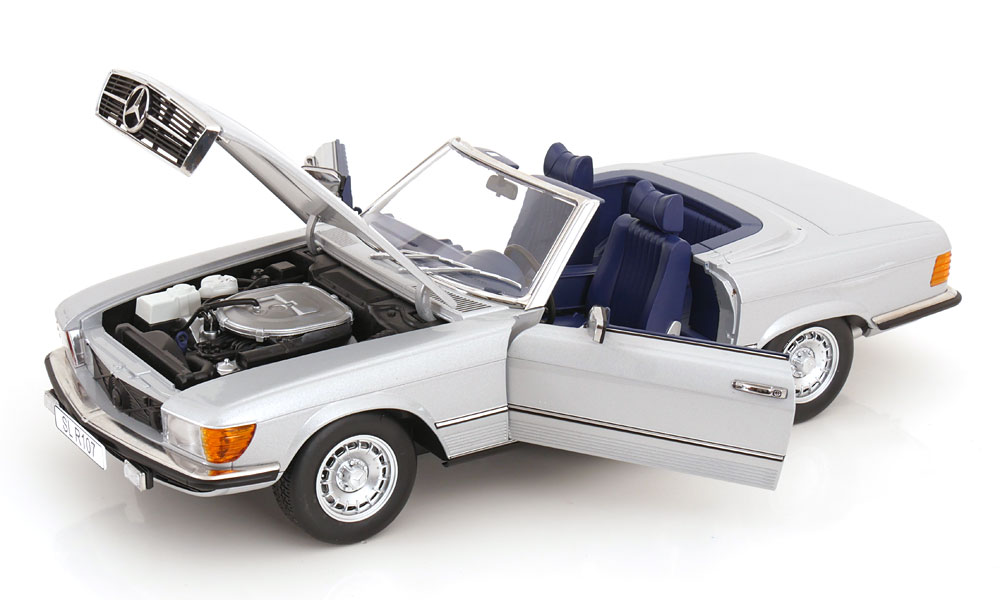 Mercedes-Benz 450SL R107 Europe 1985 silver 1:12 KK Scale