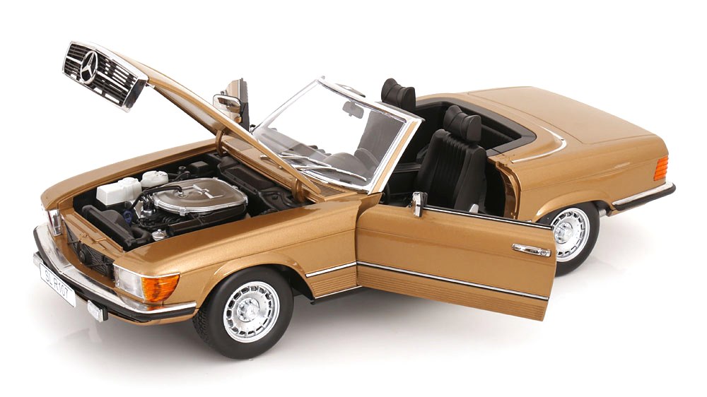 Mercedes-Benz 450SL R107 Europe 1985 gold metallic 1:12 KK Scale