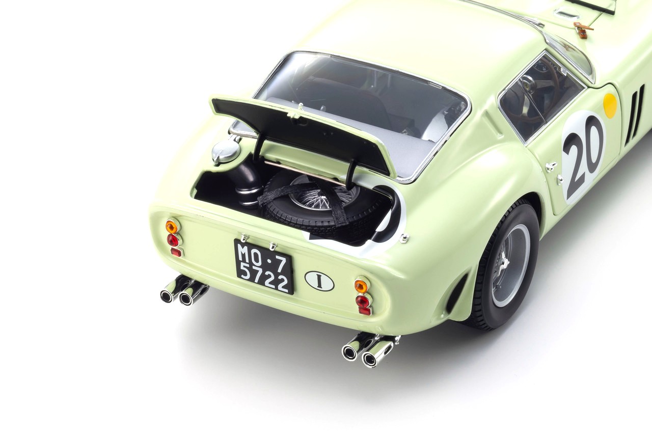 Ferrari 250 GTO 3.0L V12 Coupe Team U.D.T. Laystall Racing #20 Ireland/Gregory 24H Le Mans 1962 1:18 Kyosho