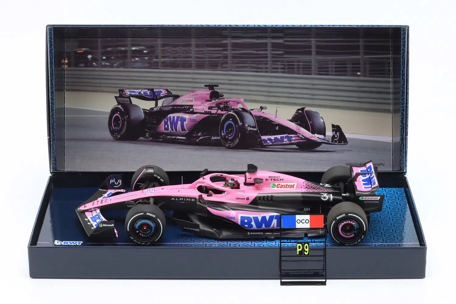 Alpine BWT F1 Team A523 #31 E.Ocon Bahrain GP 2023 1:18 Minichamps