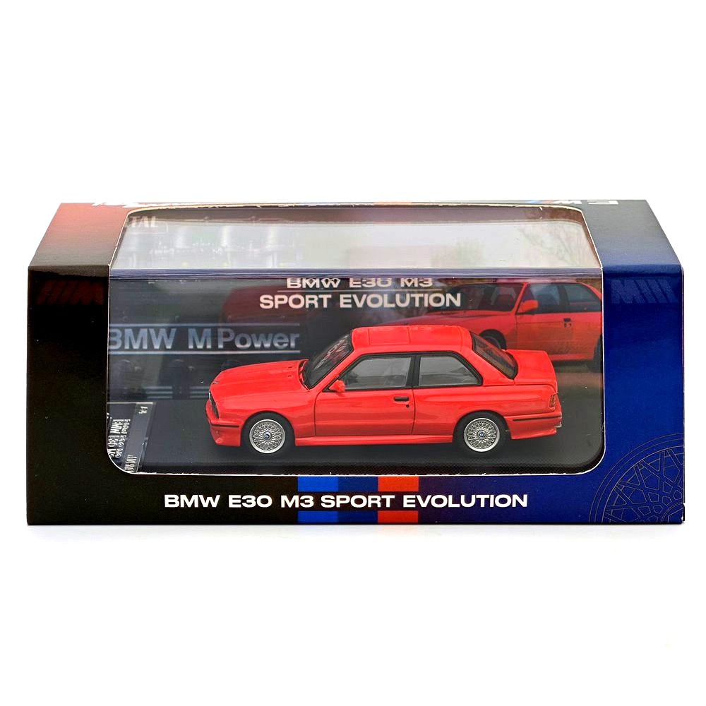 BMW E30 M3 Sport Evolution pearl red 1:64 Mortal Model