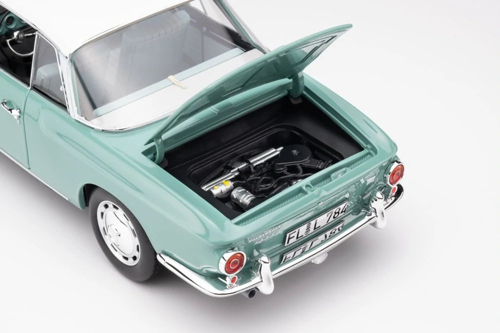 Volkswagen Karmann Ghia Typ 34 pacific green/white roof 1:18 Norev