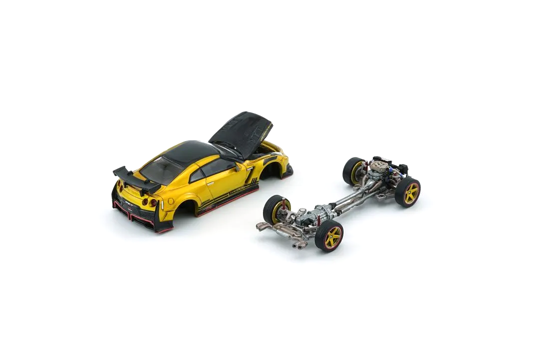 Nissan 35 GT-R Top Secret *RHD* Tokyo Auto Salon Japan 2026 gold/carbon 1:64 BM Creations