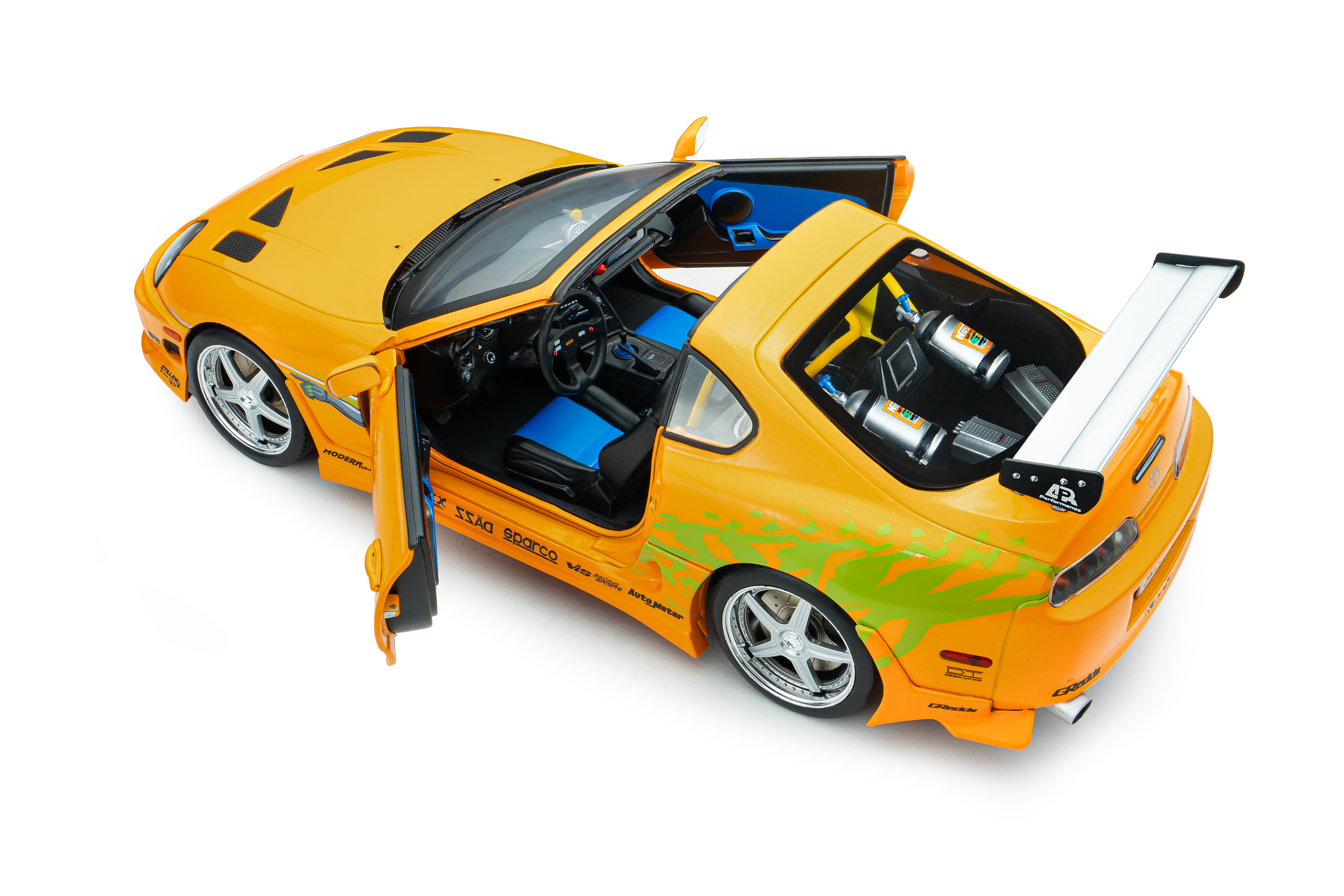 Toyota Supra MK4 A80 Fast & Furious 1 Brian Open Roof 2001 orange 1:18 Solido
