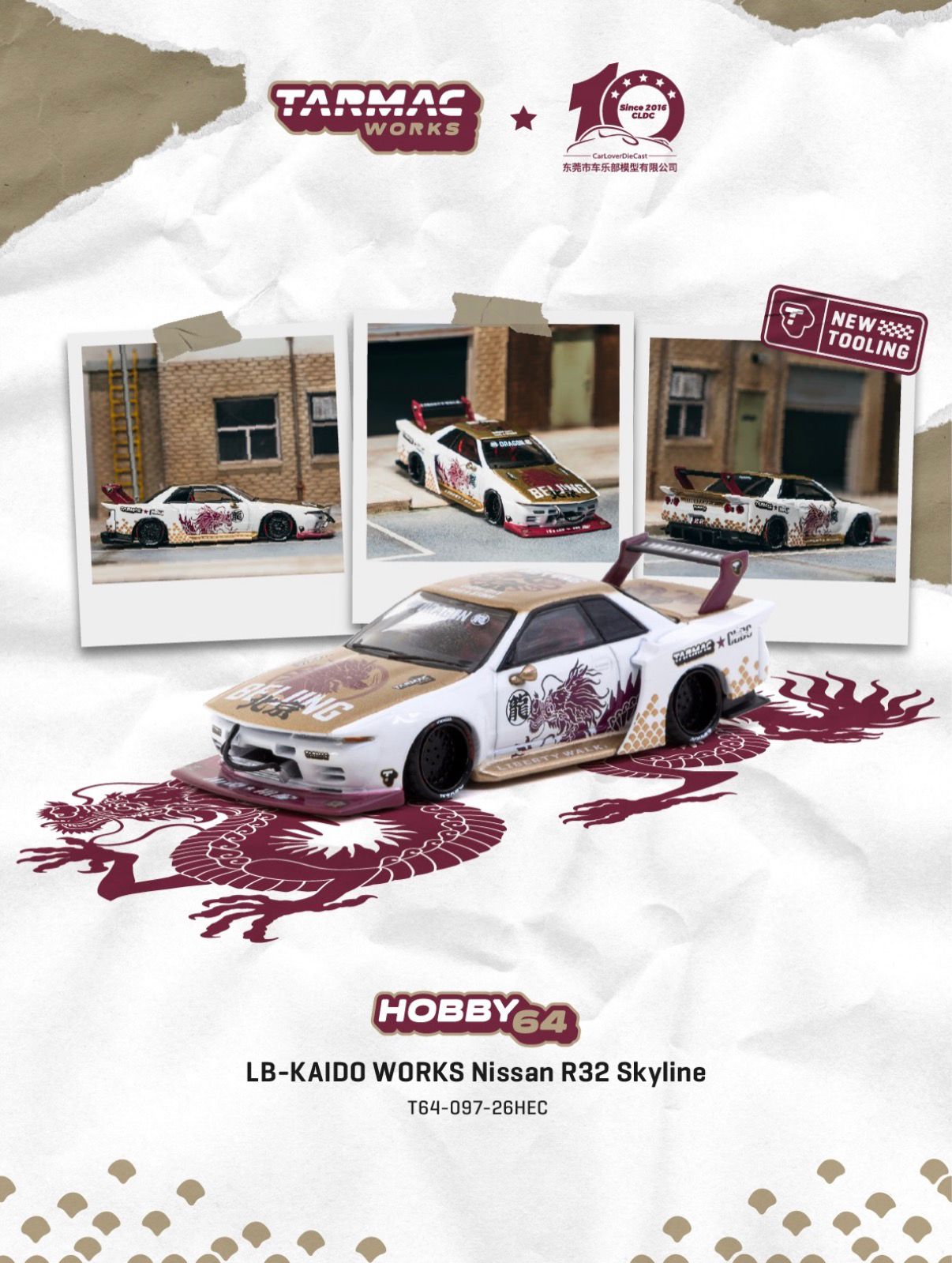 Nissan R32 Skyline LB-KAIDO WORKS CLDC Special *Hobby Expo China 2026* 1:64 Tarmac