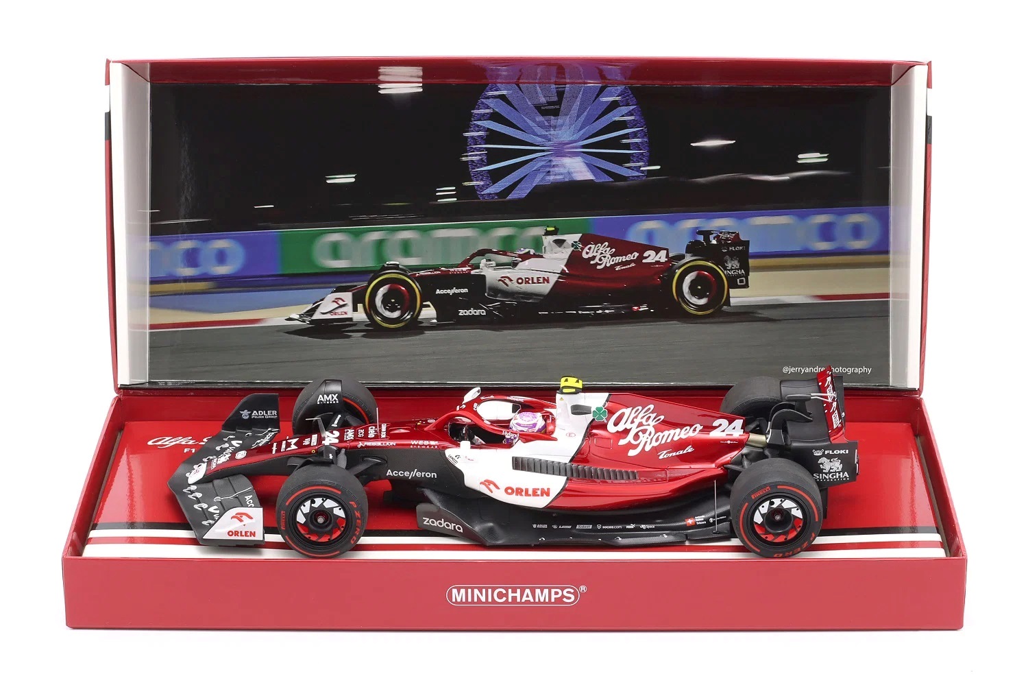 Alfa Romeo F1 Team ORLEN C42 #24 G.Zhou Bahrain GP 2022 1:18 Minichamps
