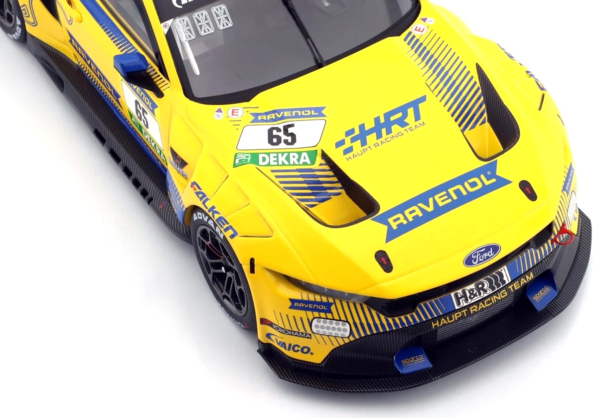 Ford Mustang GT3 HRT Ford Performance #65 Fetzer/Schumacher/S.Owega/J.Owega 4th 24H Nürburgring 2025 1:18 Ixo Models