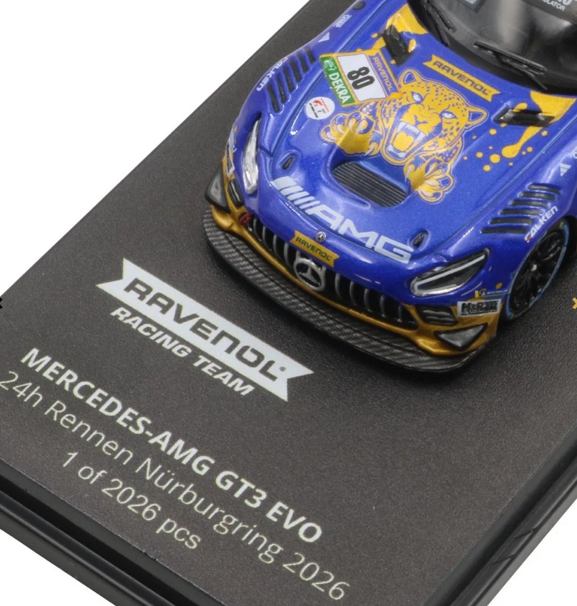 Mercedes-AMG GT3 Evo Mercedes-AMG Team #80 Engel/Stolz/Schiller/Martin 24H Nürburgring 2026 1:64 Ixo Models