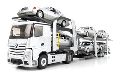Mercedes-Benz Actross 5 1845 Truck Car Transporter 2020 grey metallic 1:43 Eligor