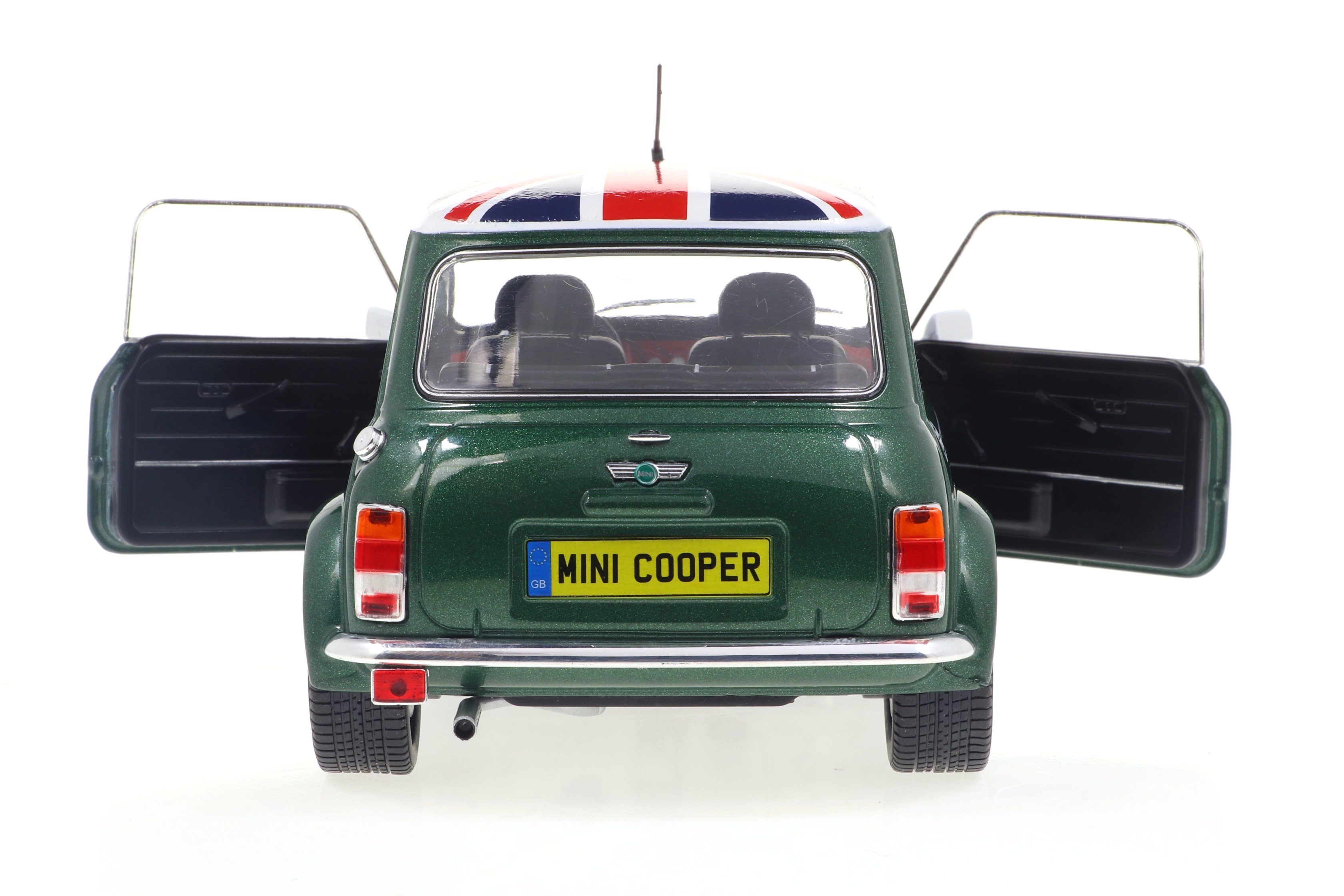 Mini Cooper Sport 1997 british racing green/flag 1:18 Solido