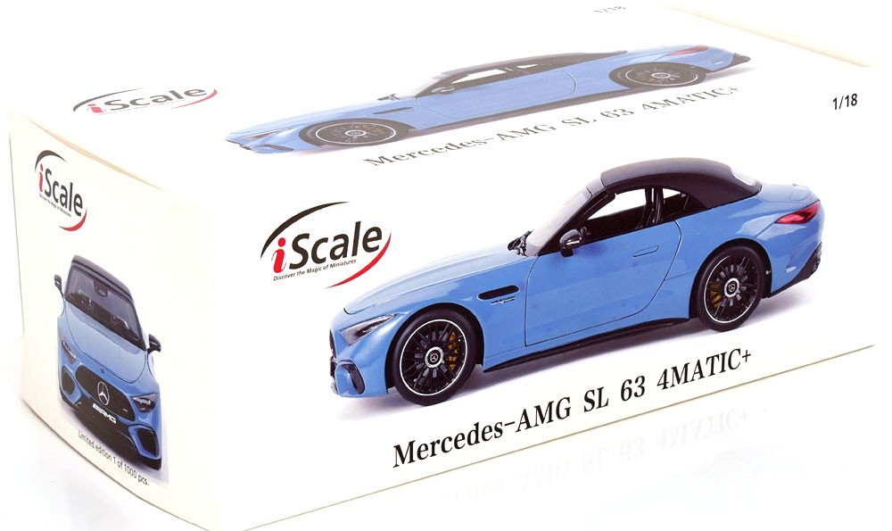 Mercedes-AMG SL63 AMG 4Matic+ 2021 light blue 1:18 iScale