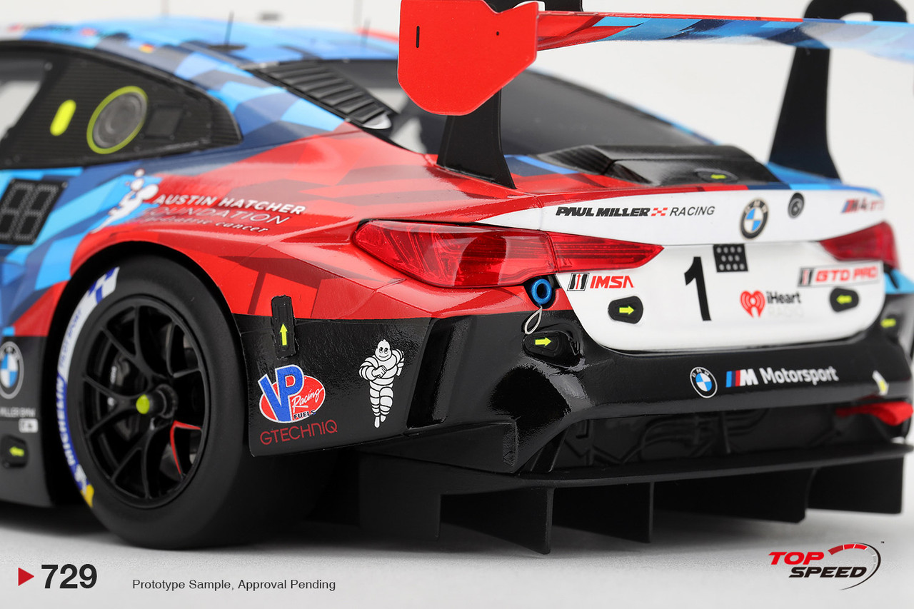 BMW M4 GT3 EVO #1 De Phillippi/Harper/Hesse/Verhagen Paul Miller Racing Class Winner IMSA 24H Daytona 2026 1:18 TopSpeed Models