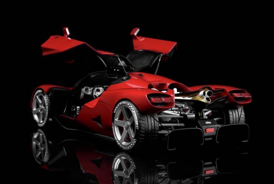 Nilu 27 V12 6.5L 1070hp 2024 red 1:18 Motorhelix