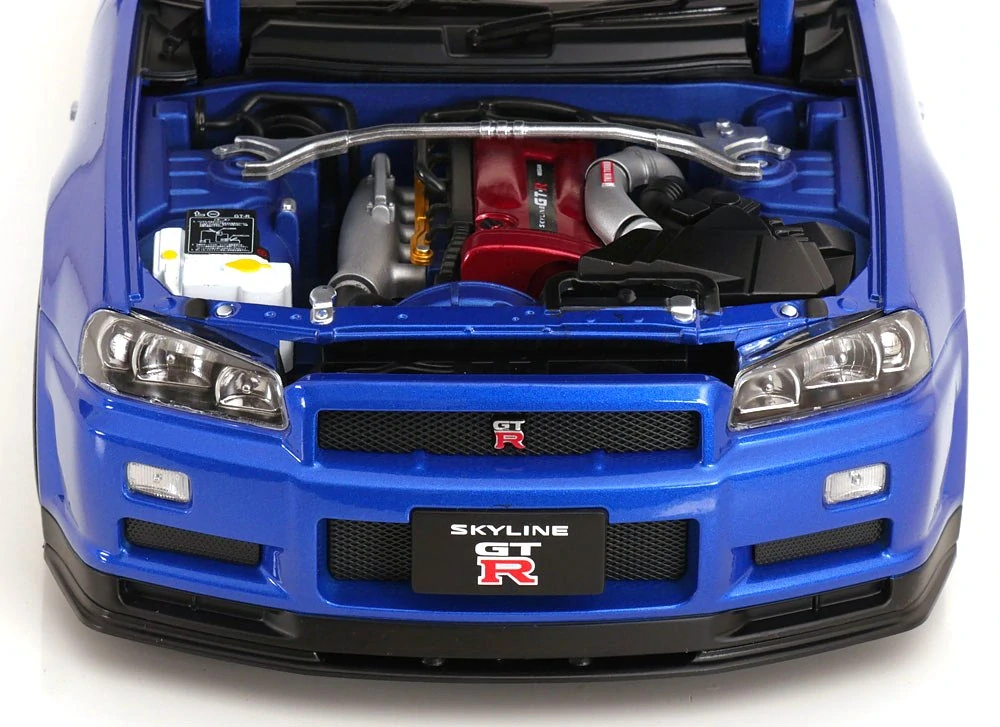 Nissan Skyline GT-R R34 V-Spec II 2001 OEM Rims blue metallic 1:12 KK Scale