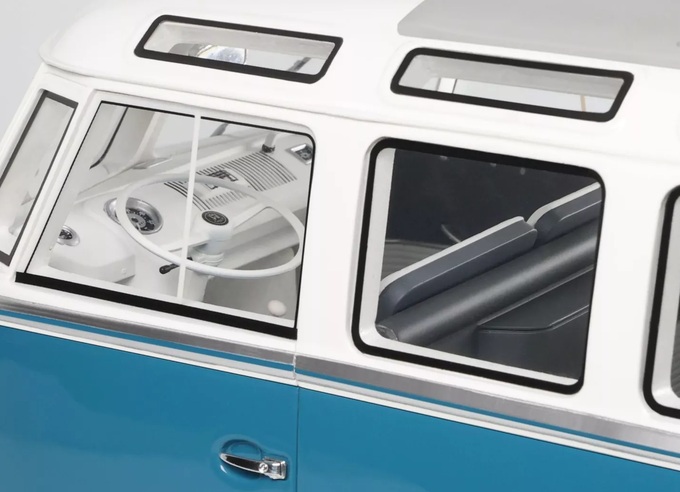 Volkswagen Combi Type 2 (T1) Samba Bus 1962 RegattaBlau L 50 F 1:12 OttOmobile