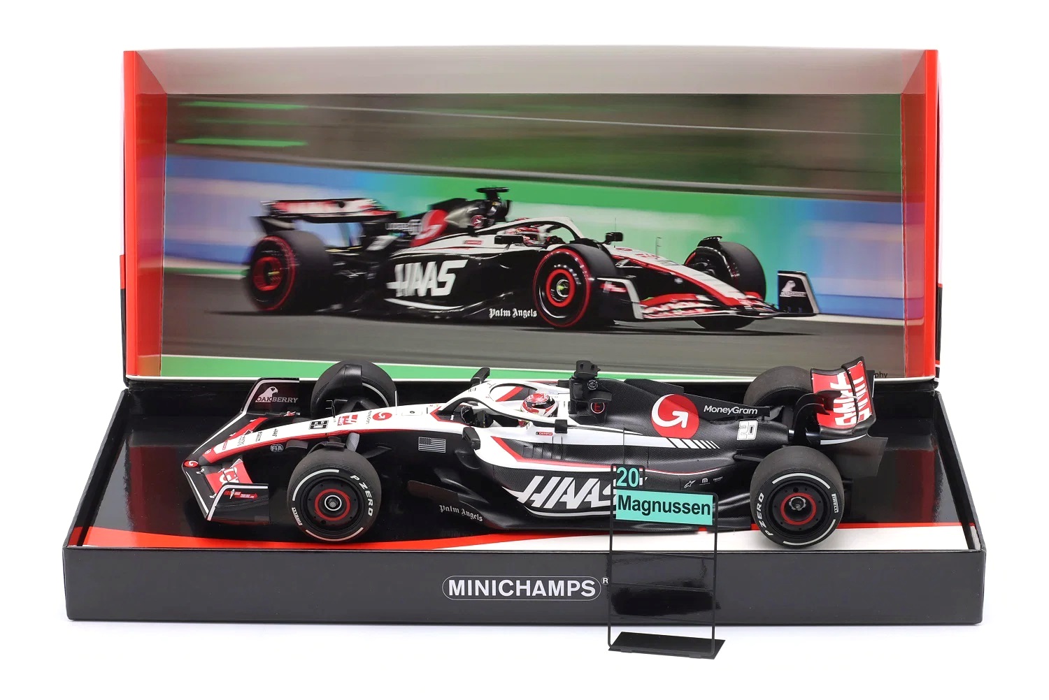 Moneygram HAAS F1 Team VF-23 K.Magnussen Saudi Arabia GP 2023 1:18 Minichamps 