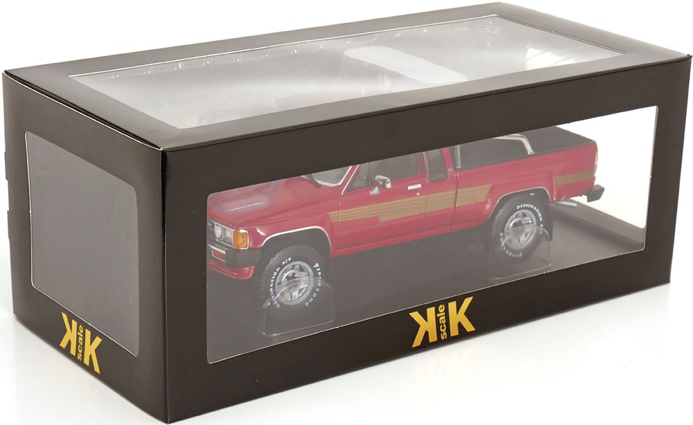 Toyota Hilux Xtra Cab 4x4 1985 red 1:18 KK Scale