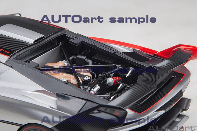 Lamborghini SC18 Alston 2019 grigio titans/red accents 1:18 AUTOart