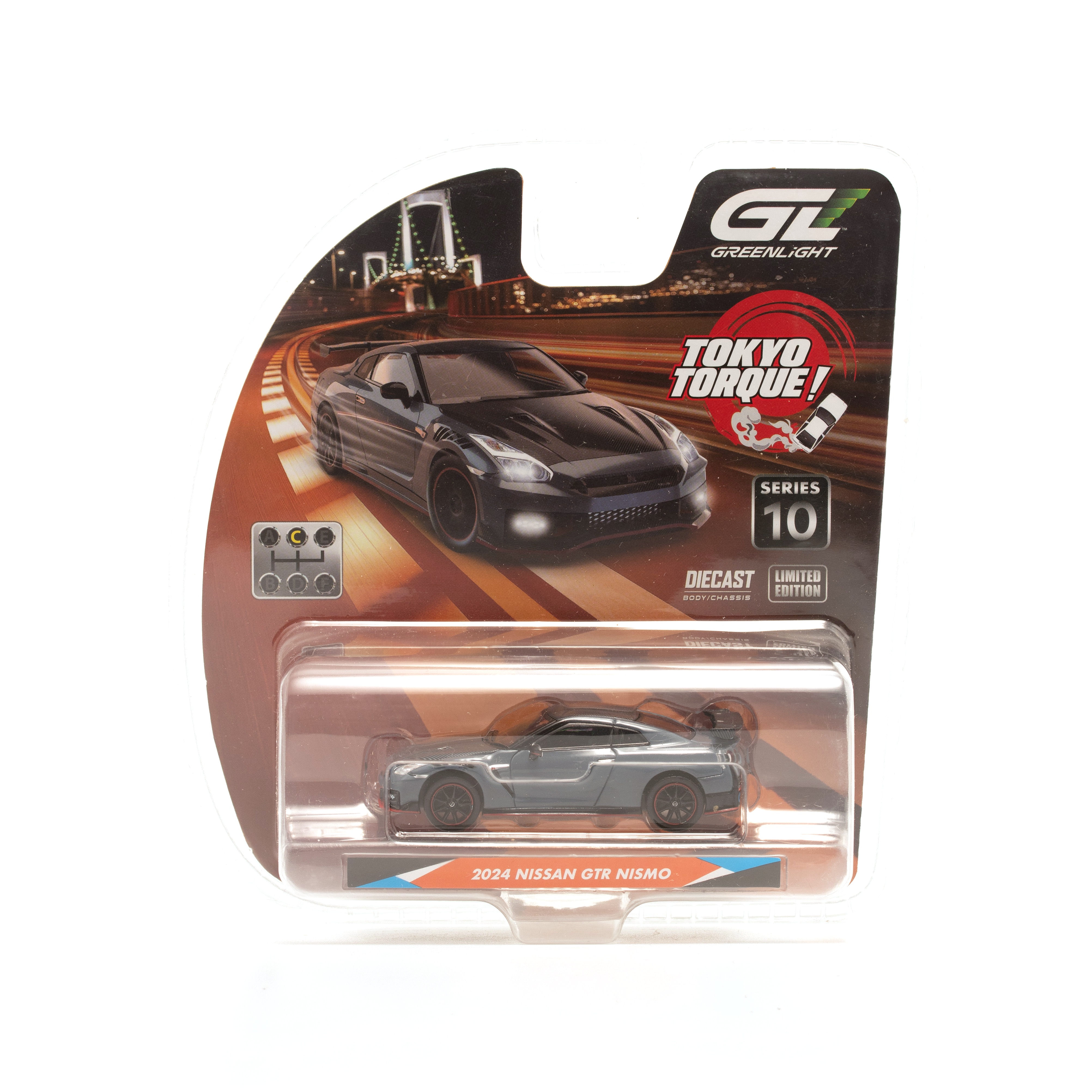 Nissan GTR NISMO (KCE) 2024 *Tokyo Torque Series 10* stealth gray 1:64 Greenlight