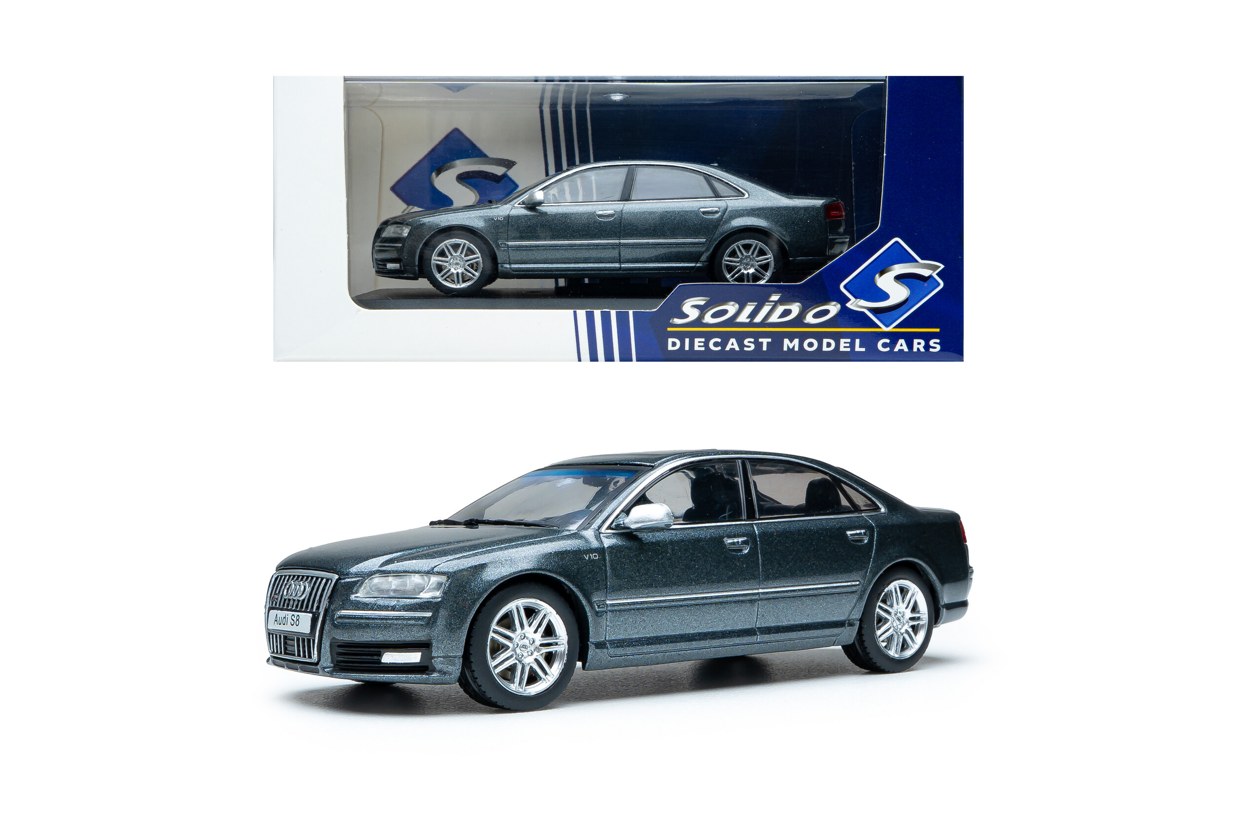 Audi S8 (D3) 2010 Daytona grey 1:43 Solido