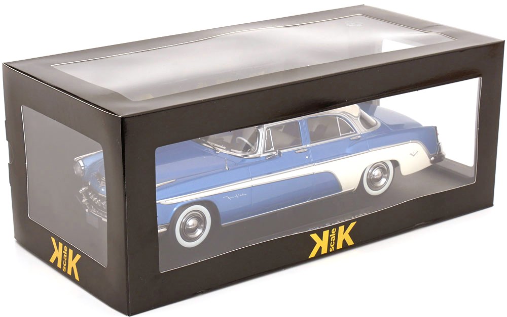 DeSoto Fireflite Sedan 1955 blue metallic/cream 1:18 KK Scale