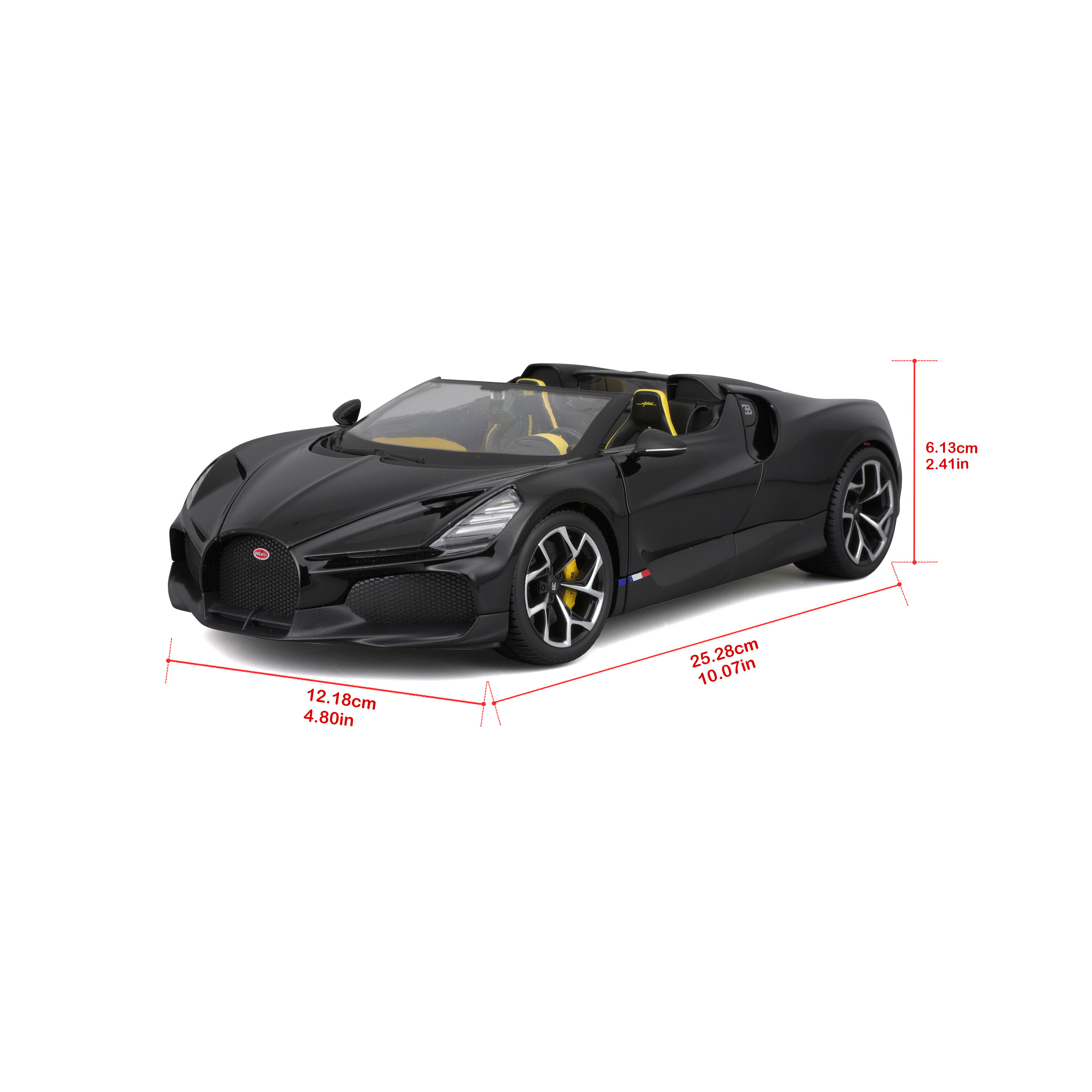 Bugatti W16 Mistral Cabriolet black 1:18 Bburago