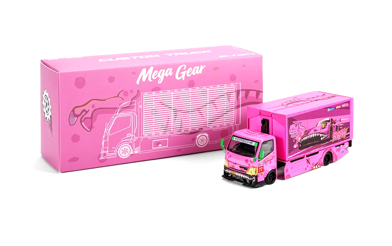 Custom Box Truck *Rexy* pink 1:64 Mega Gear