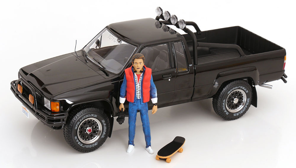 Toyota Hilux Xtra Cab 4x4 *Back to the Future II* 1985 black 1:18 KK Scale