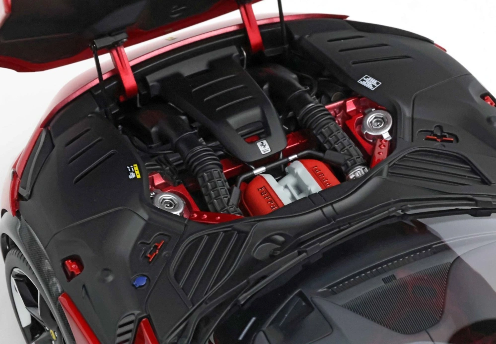 Ferrari Purosangue Rosso Magma with yellow stripes 1:18 B.B.R.