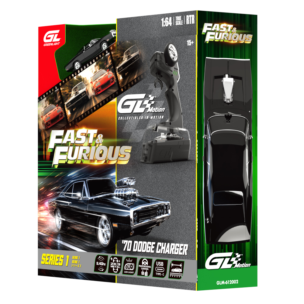 Dodge Charger 1970 Combo Set Dom *The Fast & The Furious* 1:64 Greenlight