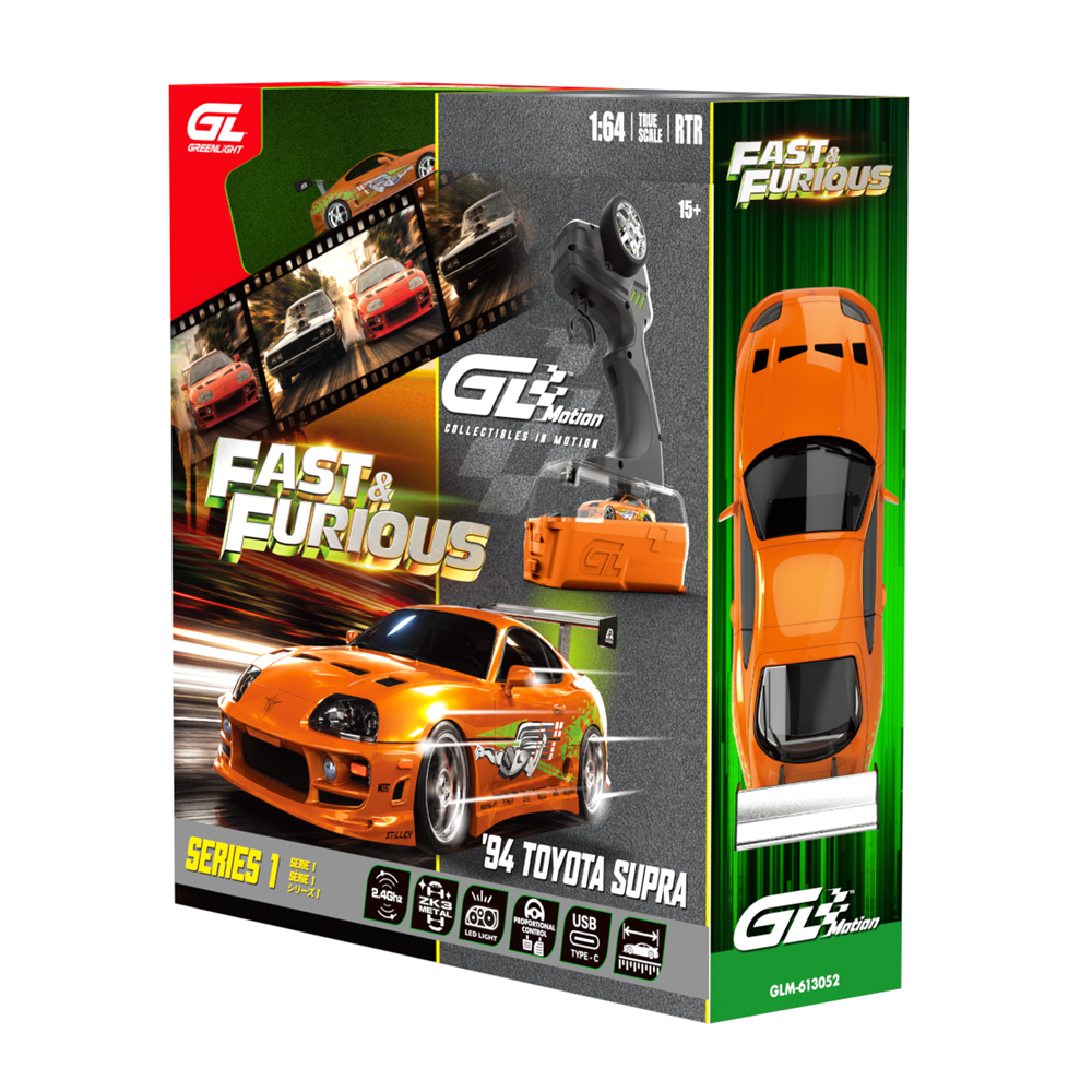 Toyota Supra MK4 1994 Combo Set Brian *The Fast & The Furious* 1:64 Greenlight