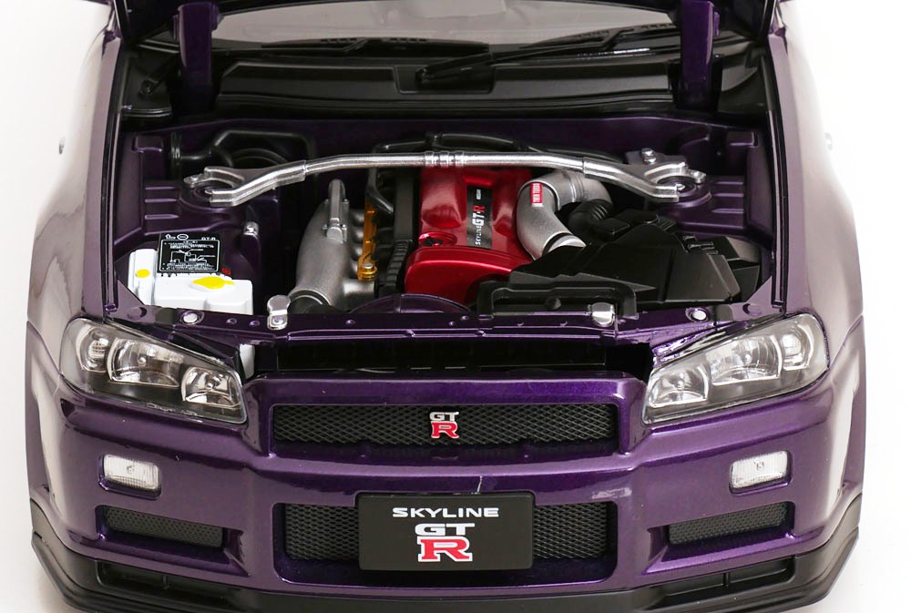 Nissan Skyline GT-R R34 V-Spec II 2001 BBS Rims purple metallic 1:12 KK Scale