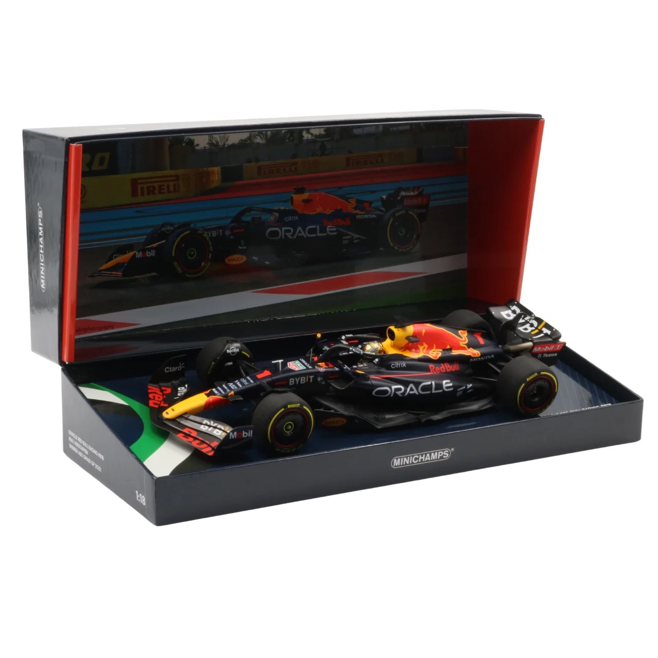 Oracle Red Bull Racing RB18 #1 M. Verstappen Winner Abu Dhabi GP 2022 1:18 Minichamps